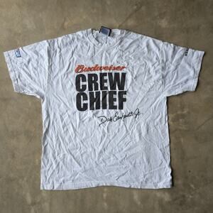 VINTAGE 90S CHASE AUTHENTICS T-SHIRT CREW CHIEF BUDWEISER GRAPHIC MENS XL